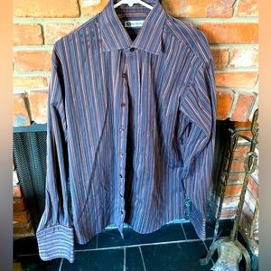 Sam Abouhassan Mens Custom Tailered Dress Shirt Size Large
